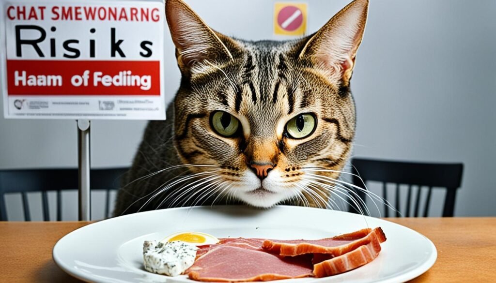 Risks of feeding ham to cats