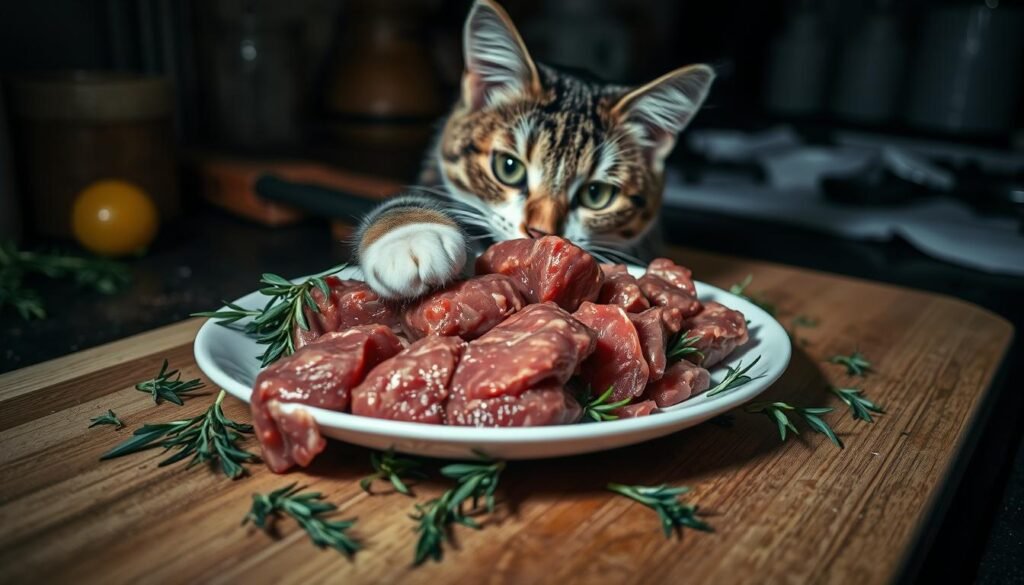 can cats eat raw steak