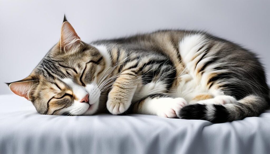 cat's vulnerability while sleeping